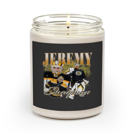 Discover Jeremy Swayman Scented Candles Ice Hockey American Professional Hockey Championship Sport Merch Vintage Scented Candles