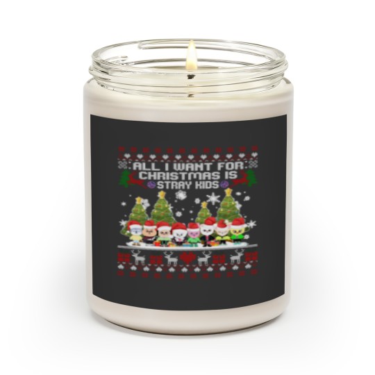 Discover Stray Kids Skzoo Ugly Christmas Scented Candles, Kpop Christmas Scented Candles, Cute SKZOO TSweatshirt