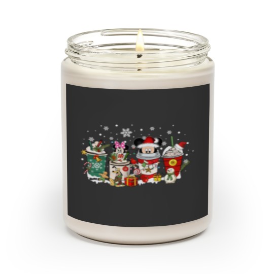 Discover Cute Animated Mouse Christmas Coffee Scented Candles, Mouse Christmas Scented Candles