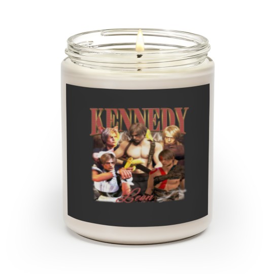 Discover Leon Kennedy Funny Vintage Scented Candles, Leon Kennedy Meme Resident Evil 4 6 Vintage Scented Candles