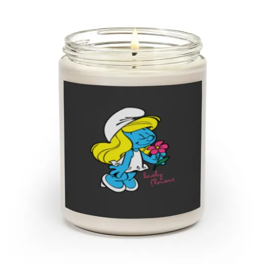 Discover Us The Smuurfs Smurfette Lovely Flowers Unisex Vintage Scented Candles