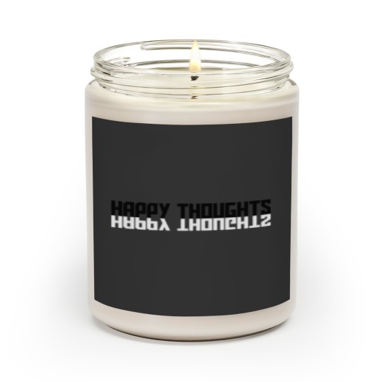 Discover happy thoughts shadow mirrored design logo only th Scented Candles