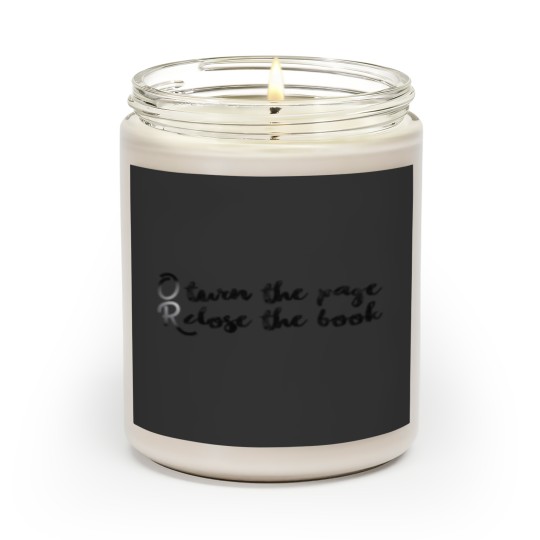 Discover turn the page or close the book Scented Candles