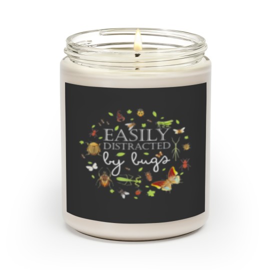 Discover Easily Distracted By Bugs Funny Bug Insects Scented Candles