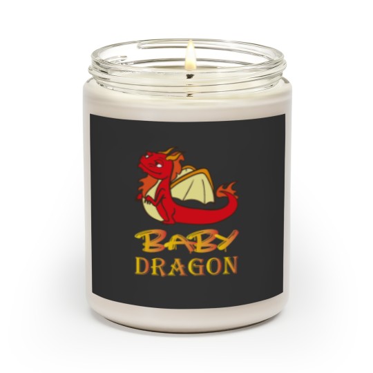 Discover Baby Dragon Illustration Graphic Dragon And Funny Scented Candles