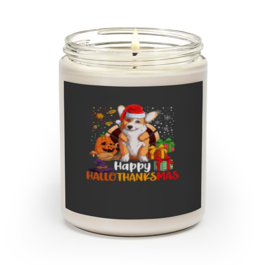 Discover Corgi Dog Happy Hallothanksmas Welsh Corgi Lover H Scented Candles