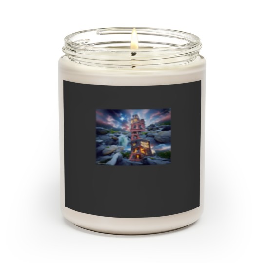 Discover TOWER BETWEEN WORLDS ORIGINAL DIGITAL AI GENERATED Scented Candles