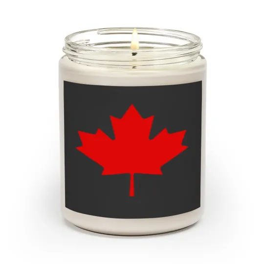 Discover Red Canada Maple Leaf Souvenir Scented Candles