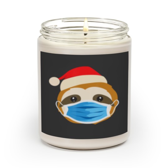 Discover Sloth Wearing Face Mask Pajamas Christmas Gifts Scented Candles