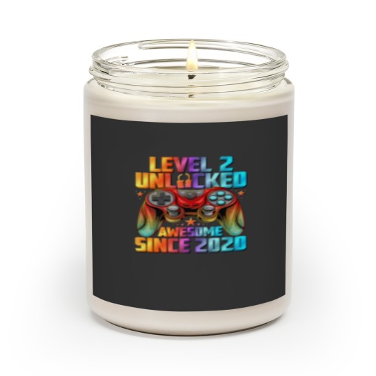 Discover Level 2 Unlocked Awesome Since 2020 2Nd Birthday G Scented Candles