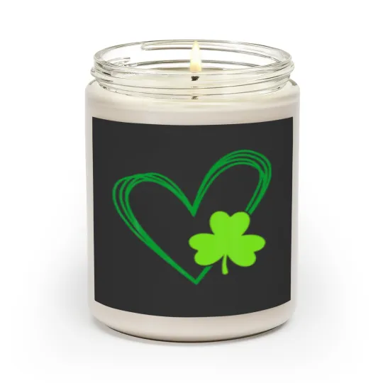 Discover Happy St Patrick's Day Irish Shamrock Heart Men Wo Scented Candles