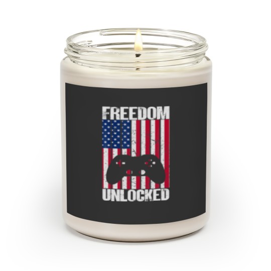 Discover Gamer 4Th Of July Freedom Unlocked Video Games Scented Candles
