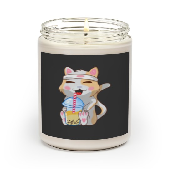 Discover Cute Cat ,Funny, Boba Bubble Tea, Anime, Japanese Scented Candles