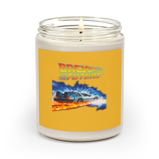 Discover back to the future PNG just DTF halftone black Scented Candles