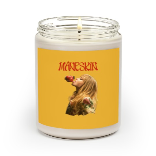 Discover Maneskin band poster art merch Scented Candles / Victoria De Angelis print Scented Candles