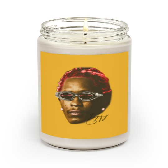 Discover YOUNG THUG Scented Candles | Rap Scented Candles Concert Merch Kanye Thugger Slime Season | White Red Rare Hip Hop Graphic Print |