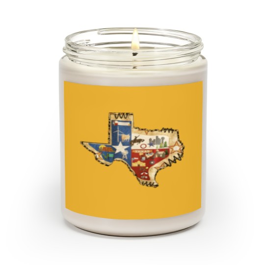 Discover Texas Map Scented Candles