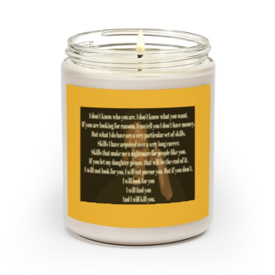 Discover Liam Neeson Taken Speech Art Scented Candles