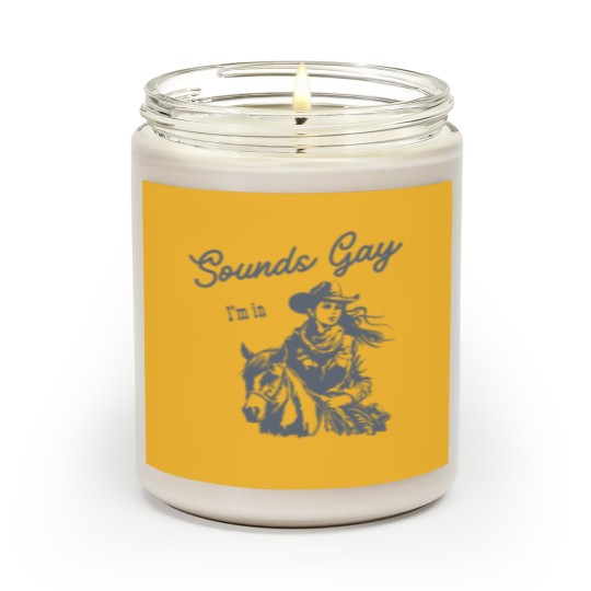 Discover Sapphic Pride Scented Candle - Sounds Gay I'm In