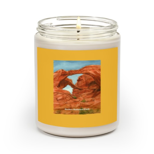 Discover Arches National Park Watercolor - Arches National Park - Scented Candles