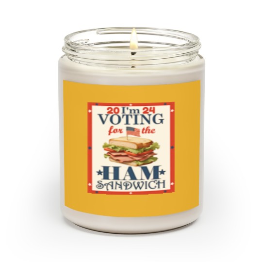 Discover Election 2024 I'm  For the Ham Sandwich Graphic Scented Candles