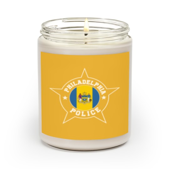 Discover Philadelphia Police T  - Philadelphia flag Scented Candles