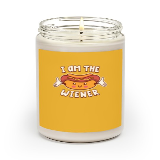 Discover I Am The Wiener Funny Kawaii Hotdog Lover Scented Candles