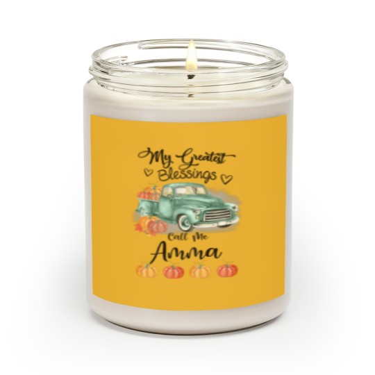 Discover Womens My Greatest Blessings Call Me Amma Bumpkin Scented Candles