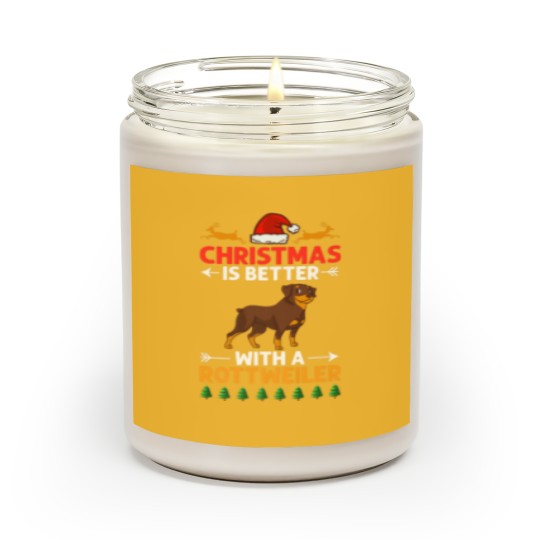 Discover Rottweiler Christmas Dog Puppies Xmas Training Scented Candles