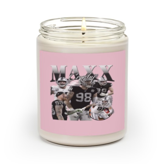 Discover Vintage 90s Graphic Style Maxx Crosby Scented Candles - Maxx Crosby Football Scented Candles
