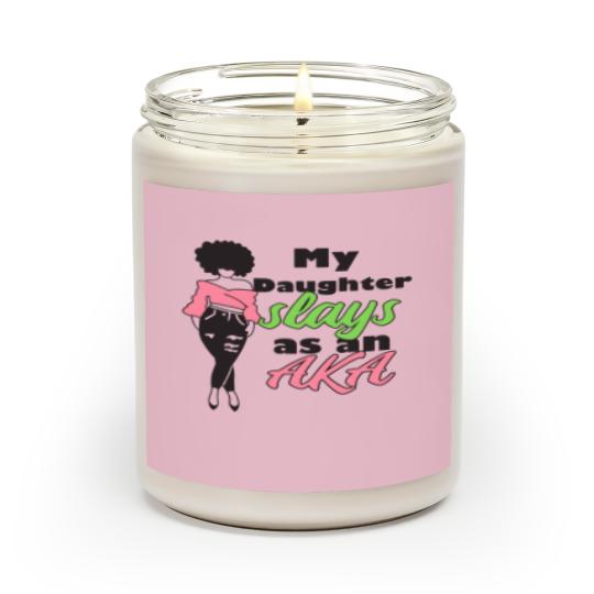 Discover AKA Sorority Daughter Paraphernalia Gift For Mom Scented Candles