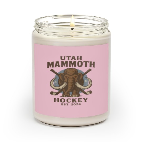Discover Utah Mammoth Hockey Scented Candles, Utah Mammoth Scented Candles, Unisex Sports Scented Candles