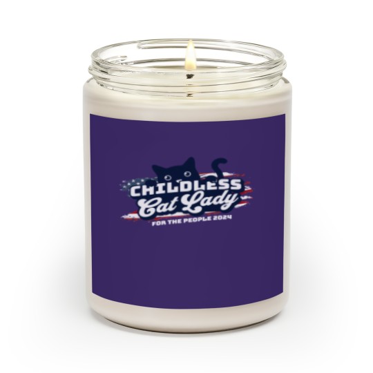 Discover Funny Kamala Harris 2024 Scented Candles, Childless cat lady Scented Candles, President Kamala Harris