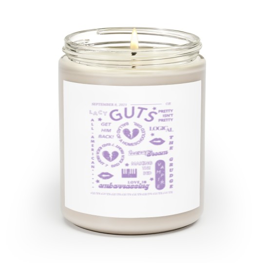 Discover Olivia Rodrigo Guts Graphic Fan Scented Candles, Music Album Scented Candles