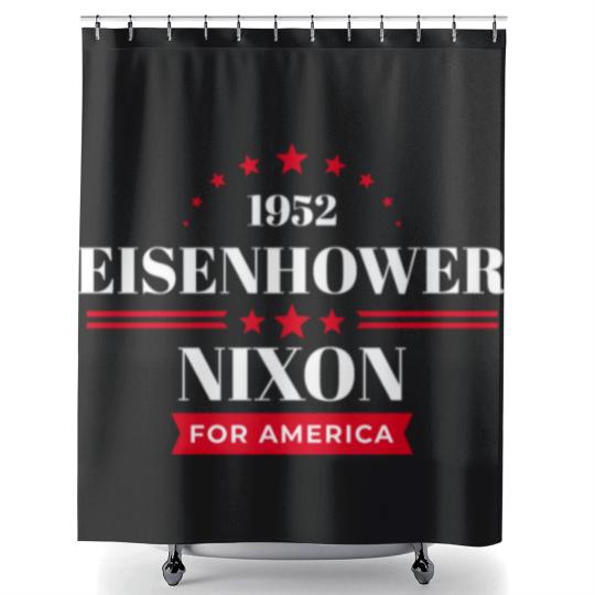 Discover Eisenhower Nixon Shower Curtains Shower Curtains Ike 1952 Campai Shower Curtains