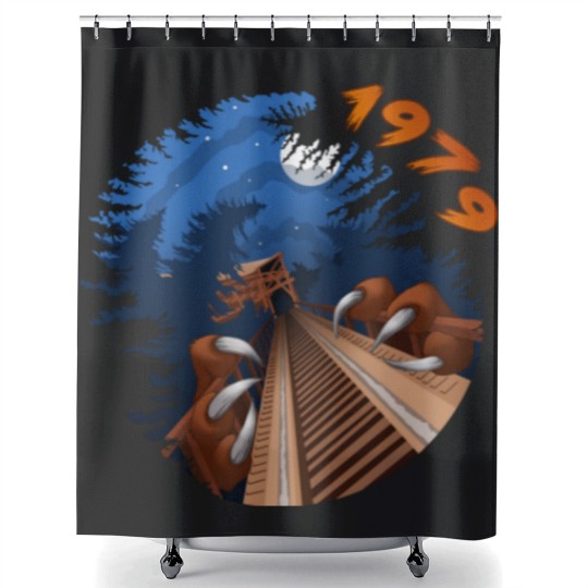 Discover NIGHT RIDES ONLY - Beast Roller Coaster at Kings Island - Kings Island - Shower Curtains