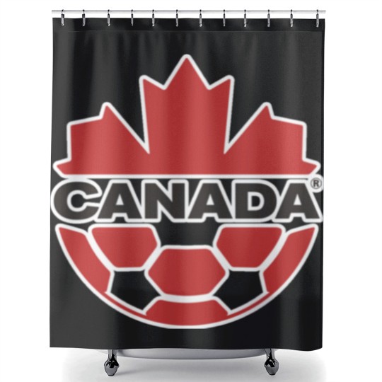 Discover UNISEX | Team Canada Soccer Shower Curtains | Canada Soccer Jersey | World Cup 2022 Qatar | Les Rouges