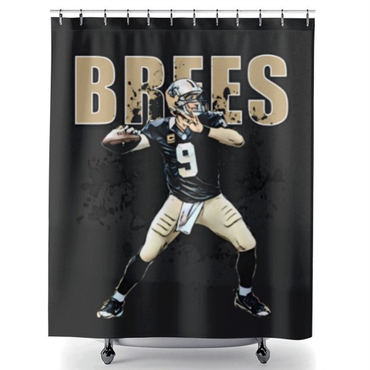 Discover Saints Shower Curtains- drew brees football Shower Curtains