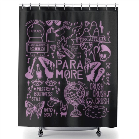 Discover Paramore Tattoo Rock Music Shower Curtains, Paramore Rock Music Band Shower Curtains