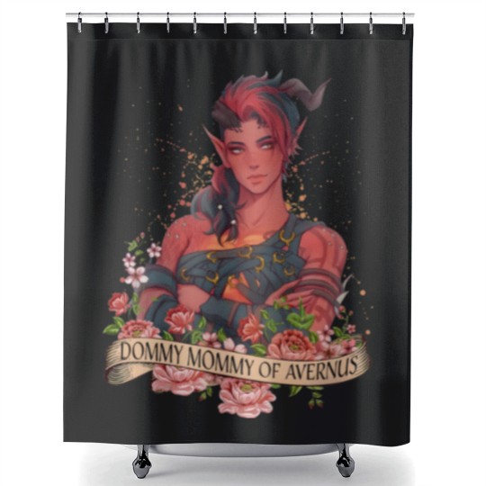 Discover Karlach Dommy Mommy of Avernus Boho  Shower Curtains, Baldur's gate 3 merch Shower Curtains, Video games Shower Curtains