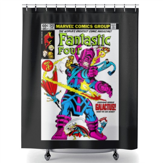 Discover Battle of Galactus Shower Curtains