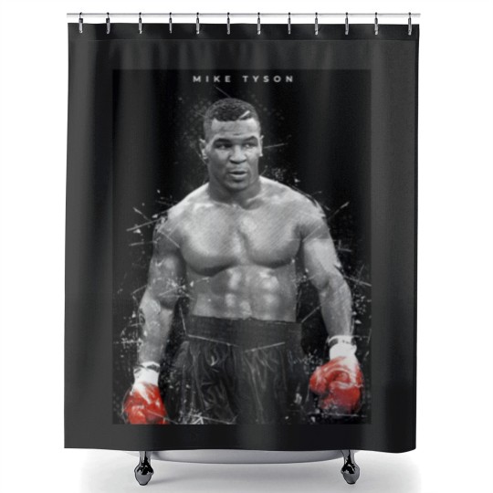Discover Vintage Mike Tyson Graphic Tees, Mike Tyson Bootleg Rap Shower Curtains