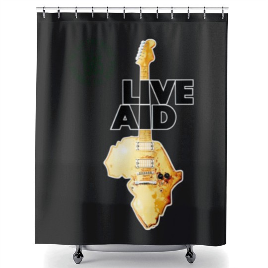 Discover Live Aid Concert Music Gig Event Live 1985 Wembley 80s Shower Curtains