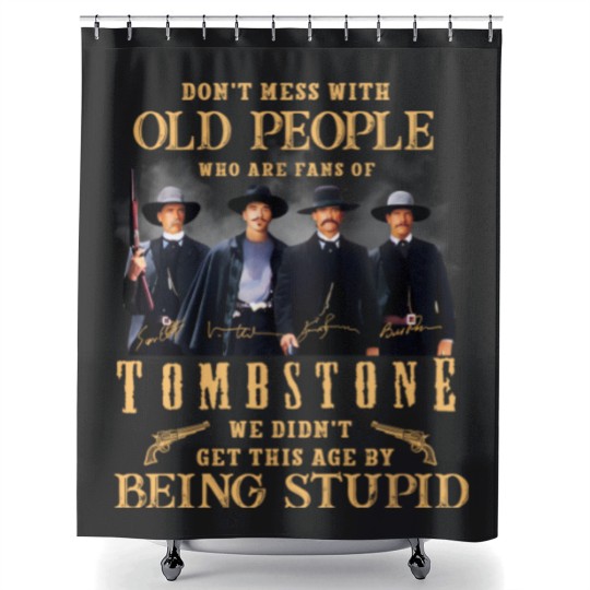 Discover Tombstone Movie Shower Curtains, Vintage Tombstone Graphic