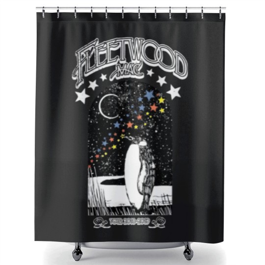 Discover Fleetwood Mac Penguin Portrait, Tour 2018-2019 White Shower Curtains