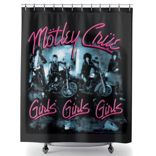 Discover Motley Crue Girls Girls Girls Black Shower Curtains