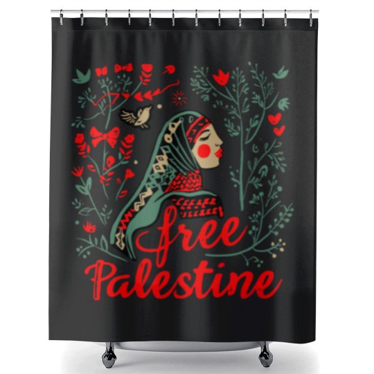 Discover Free Palestine Unisex Shower Curtains