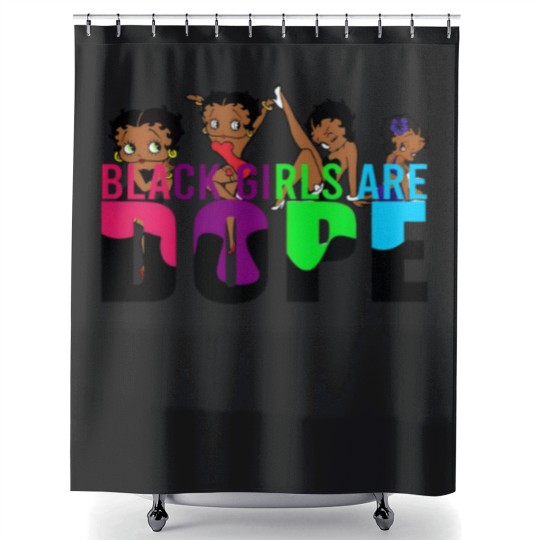 Discover Betty Boop Black Girls Are Dope Vintage Shower Curtains, Animation Shower Curtains, Betty Boop Shower Curtains