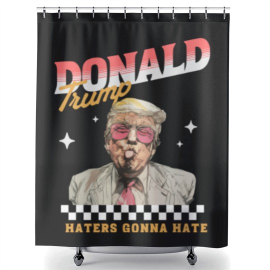 Discover Donald Trump Haters Gonna Hate Shower Curtains, Trump 2024 Shower Curtains