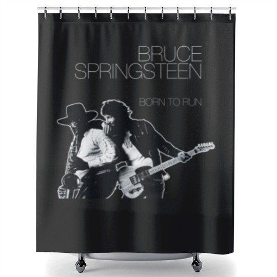 Discover Bruce Springsteen Born To Run Black Shower Curtains